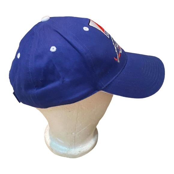 Citgo Fishing BASS Ballcap Cap Hat Embroidered Logo Strapback‎ Blue/Red - Picture 3 of 6